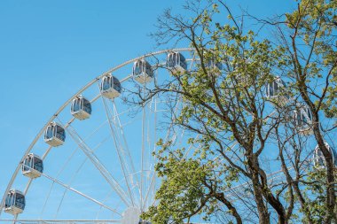 Palanga ferris wheel in Lithuania. Beautiful summer in Palanga.