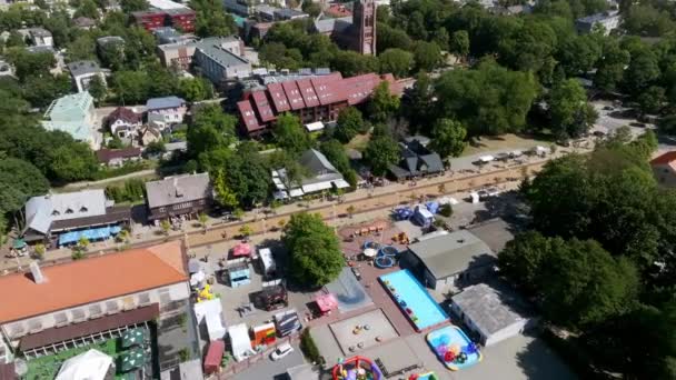 Aerial View Palanga Resort Town Lithuania Beautiful Summer Palanga — Stok video
