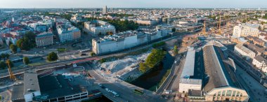 Building Rail Baltica project in Riga, Latvia right in the city center. Central train station in Riga.