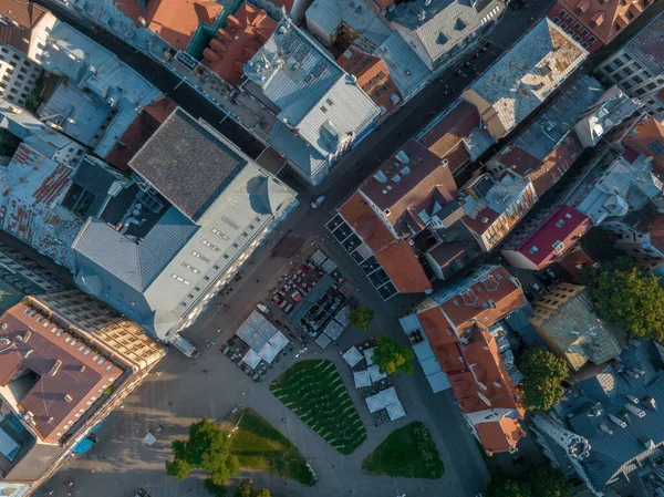 Beautiful Aerial View Riga City Capital Latvia Aerial View Peter — Stock Fotó