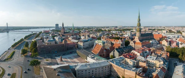 Beautiful Aerial View Riga City Capital Latvia Aerial View Peter — Stockfoto