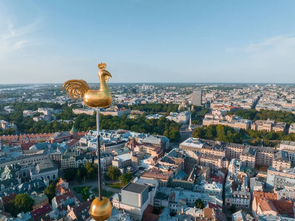 Beautiful Aerial View Riga City Capital Latvia Aerial View Old — Foto de Stock