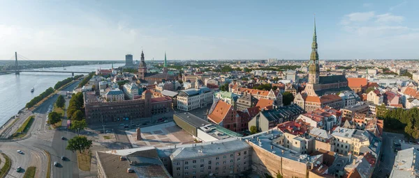 Beautiful Aerial View Riga City Capital Latvia Aerial View Peter — Photo