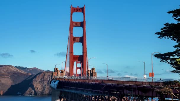 サンフランシスコの有名なゴールデンゲートブリッジの美しいタイムラプス 美しいサンフランシスコ — ストック動画