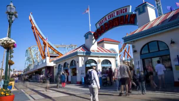 Calendario Dello Storico Lungomare Santa Cruz Beach Più Antico Parco — Video Stock