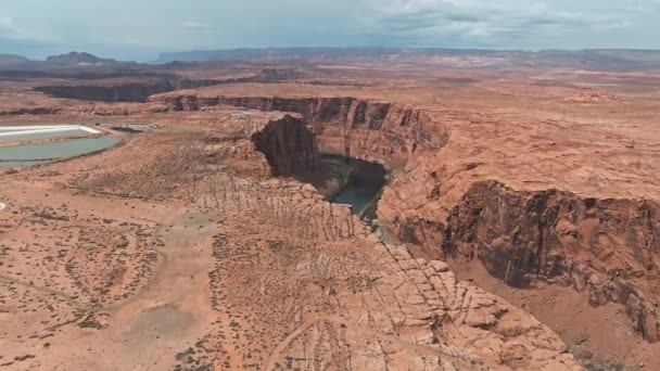 Vue Aérienne Barrage Grand Canyon Amont Rivière Colorado Glen Canyon — Video