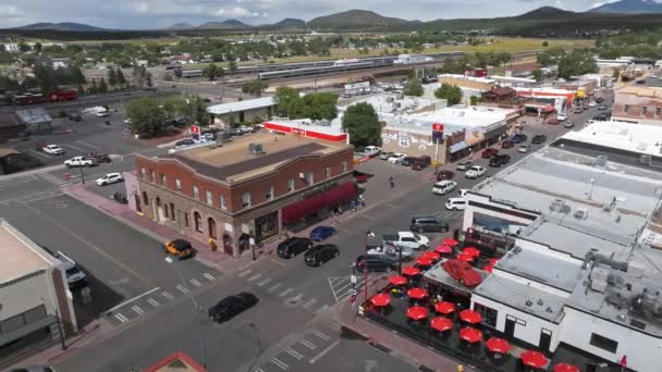 Vídeo Cênico Aéreo Cidade Historic Route Williams Arizona Perto Grand — Vídeo de Stock