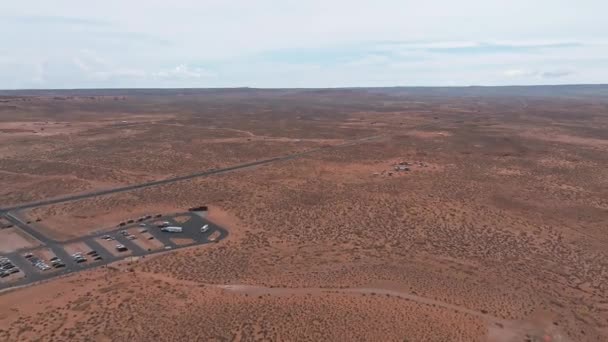 Αεροφωτογραφία Του Τοπίου Της Γιούτα Ατελείωτη Έρημος Και Άμμος Όμορφη — Αρχείο Βίντεο