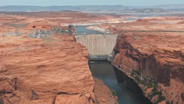 애리조나주에 그랜드 캐니언 Upriver Colorado River Glen Canyon Dam — 비디오