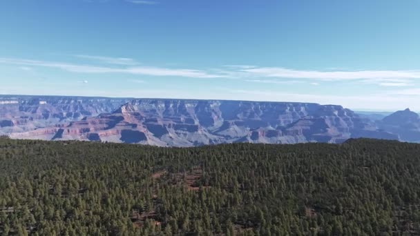 Zdjęcia Lotu Helikoptera Parku Narodowym Wielkiego Kanionu Arizonie Panorama Słynnego — Wideo stockowe