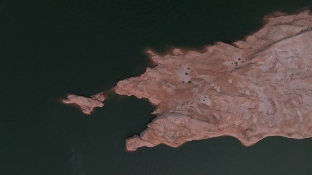 Αεροφωτογραφία Της Λίμνης Πάουελ Και Του Γκλεν Κάνυον Στην Αριζόνα — Αρχείο Βίντεο