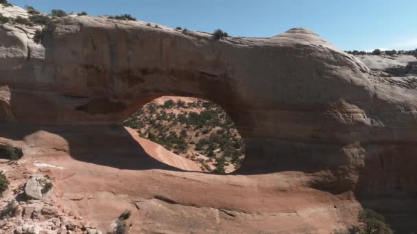 Aerial View Arches National Park Arizona Usa Amazing Rock Formation — Stock Video