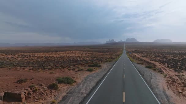 Letecký Pohled Skalní Útvary Údolí Památníku Krajina Monument Valley Panoramatický — Stock video