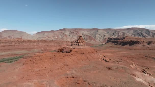 Kamień Balansowy Zwany Mexican Hat Rock Utah Meksykański Kapelusz Monument — Wideo stockowe
