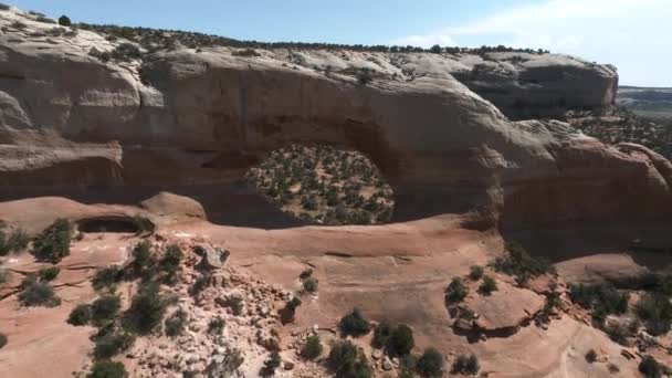Aerial View Arches National Park Arizona Usa Amazing Rock Formation — Stock Video