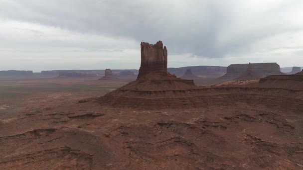 Aerial View Rock Formations Monument Valley Landscape Monument Valley Panoramic — Stock Video