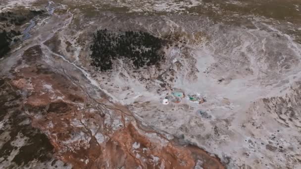 Erupção Geyser Castelo Geyser Parque Nacional Yellowstone Vista Aérea Dos — Vídeo de Stock