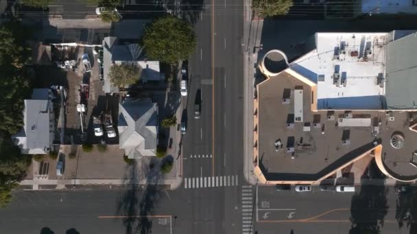 Vista Aérea Del Centro Ciudad Reno Nevada Con Negocios Hoteles — Vídeos de Stock
