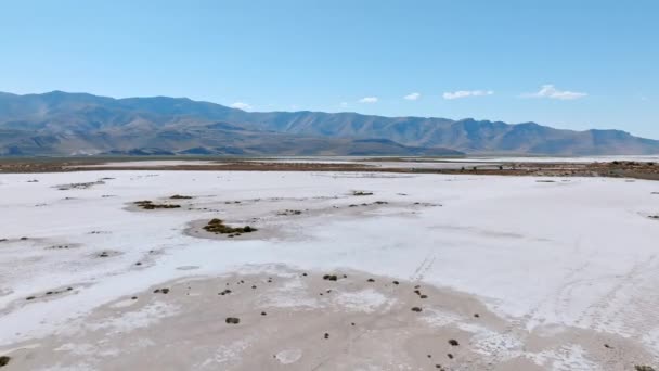 Salt Lake City Nin Havadan Görünüşü Utah Bonneville Tuz Düzlükleri — Stok video