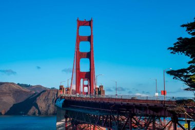 San Francisco, ABD 'deki ünlü Golden Gate Köprüsü. Güzel San Francisco.