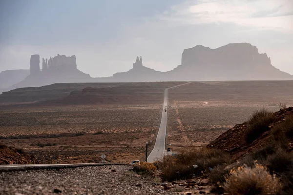Amazing Timelapse View Infinite Road Monument Valley Arizona Usa Scenic — Stock Photo, Image