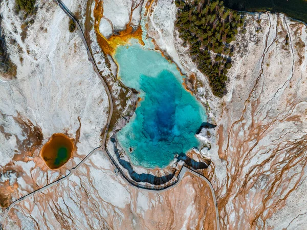 West Thumb Geyser Basin Yellowstone National Park Usa — Stockfoto