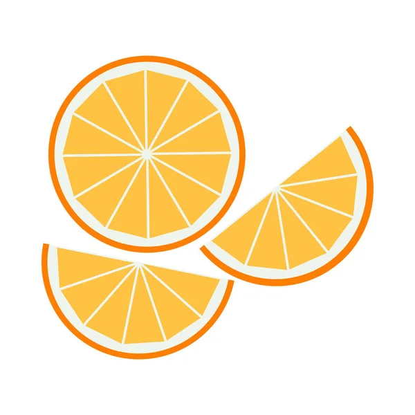 オレンジフルーツスライスベクトルイラスト — ストックベクタ