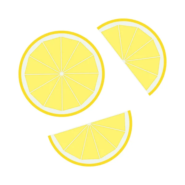 Векторная Иллюстрация Ломтиков Лимона — стоковый вектор