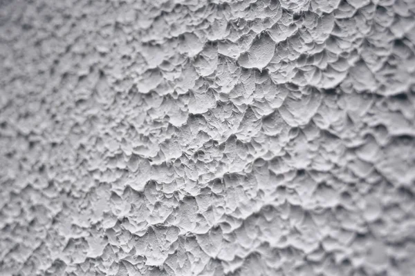 Текстура Белая Стена Рельефом Штукатурки Крупный План Белой Стены — стоковое фото