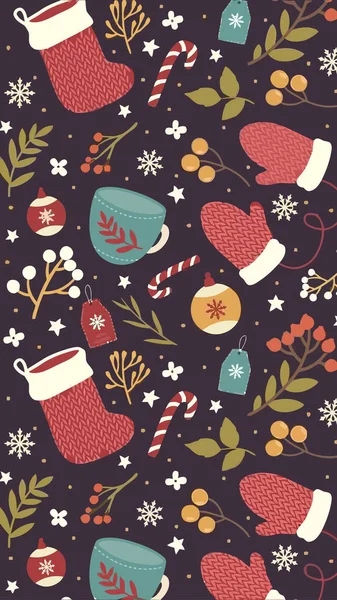Christmas Gift Gloves Socks Snowflakes Pattern — Stock Photo, Image