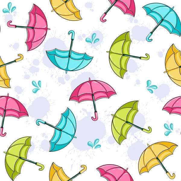 Guarda-chuva sem costura e padrão de queda — Fotografia de Stock