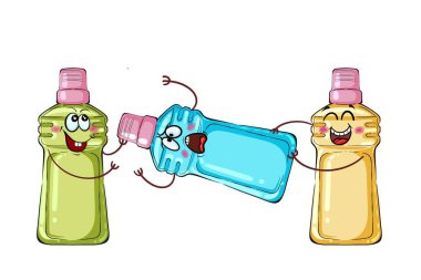 Şişe Renkli Duygu Etiketi Duygu