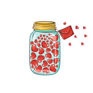 Heart cans on Valentines Day