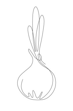 Aralıksız tek çizgili siyah çizgi deseni soyut soğan.