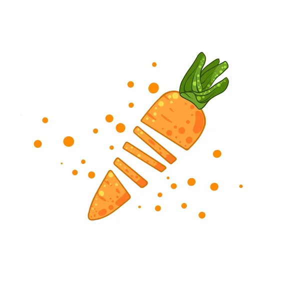 Zanahorias en rodajas aisladas sobre un fondo blanco — Foto de Stock