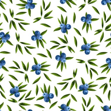 Yapraklı yaban mersini deseni