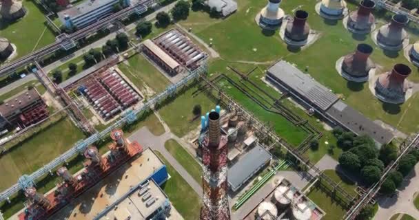 Werk in der chemischen Industrie der Ukraine. Umweltverschmutzung — Stockvideo