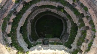 Aerial shot the city Ostroh. Ostorg castle. Ukraine