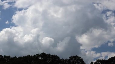 time interval. moving clouds in the sky