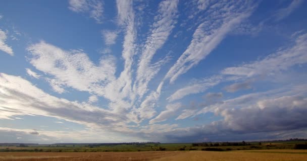 Picturesque Landscape Cluster Clouds Blue Sky — Stockvideo