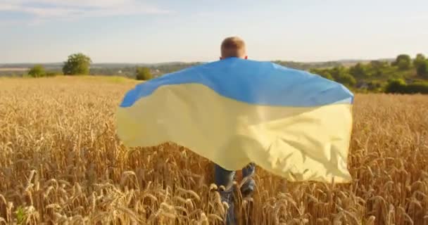 Ukraina Väljer Sin Frihet Krig Flaggan Symbol För Det Ukrainska — Stockvideo
