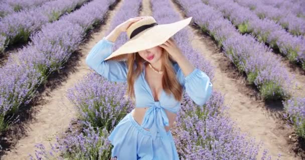 Sexy Seductive Girl Delicate Summer Outfit — Vídeo de Stock