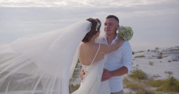 Wedding Couple Love Festive Ceremony — Stockvideo