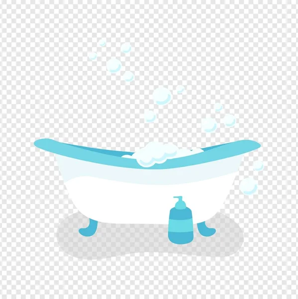 Ilustracja Wektorowa Przedstawiająca Kąpiel Pianę Mydło Ikona Temat Higieny — Wektor stockowy