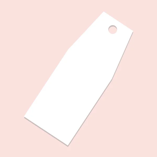 Simple Étiquette Blanche Sur Fond Rose Modèle Pour Texte Décor — Image vectorielle