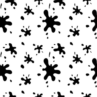 Çeşitli lekelerin ve lekelerin görüntüsüyle kusursuz bir desen. Dekor, kağıt ve tekstil için tasarım.