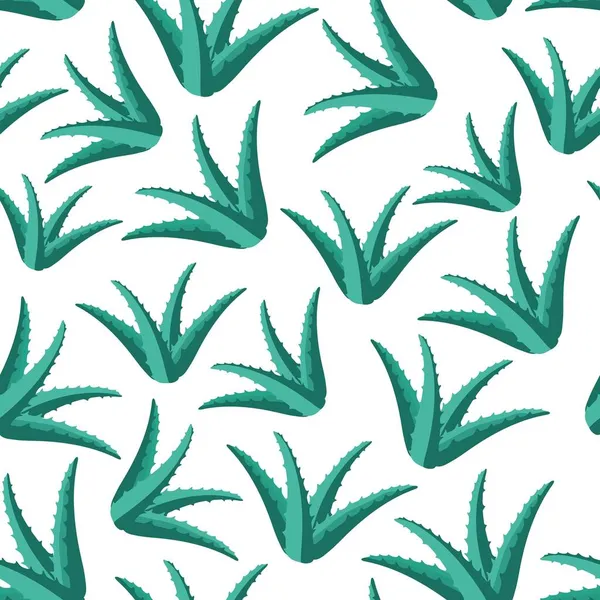 Seamless Pattern Image Aloe Design Decor Textiles Paper Packaging Vector — Stock Vector