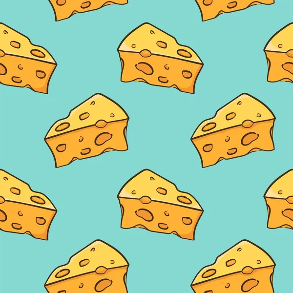 Kusursuz desenli ve üçgen peynirli. Eğlenceli renk baskısı. Kağıt, tekstil ve dekor için tasarım.