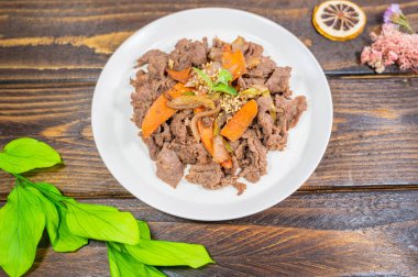 Lezzetli Kore usulü ızgara biftek, Bulgogi