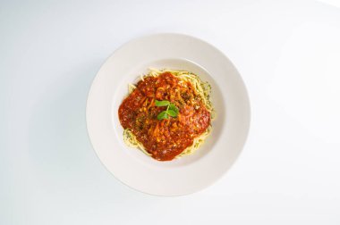 Bolonya soslu lezzetli spagetti